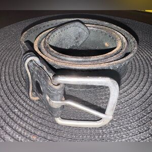 Standard Black Leather Security Uniform Belt #2